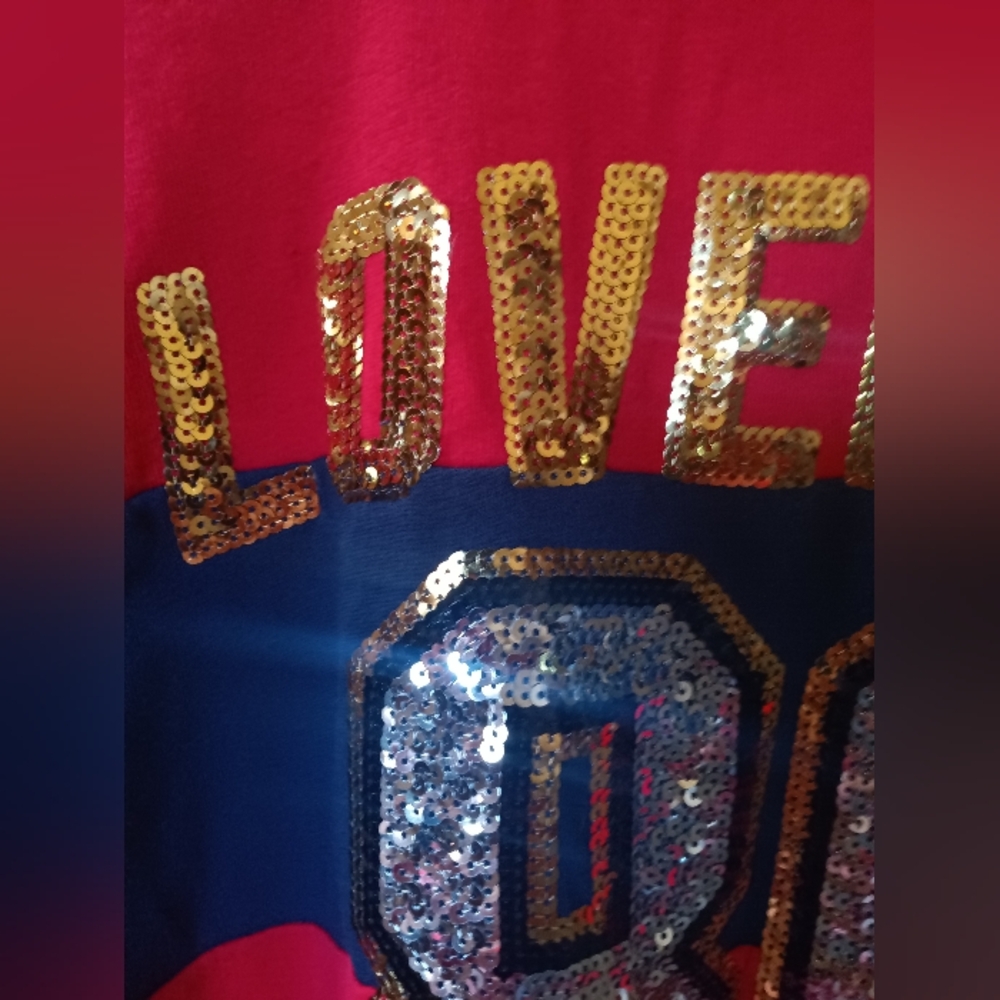 PINK VS Sequin Bling Rugby Perfect Full Zip Hoodie - Picture 6 of 12